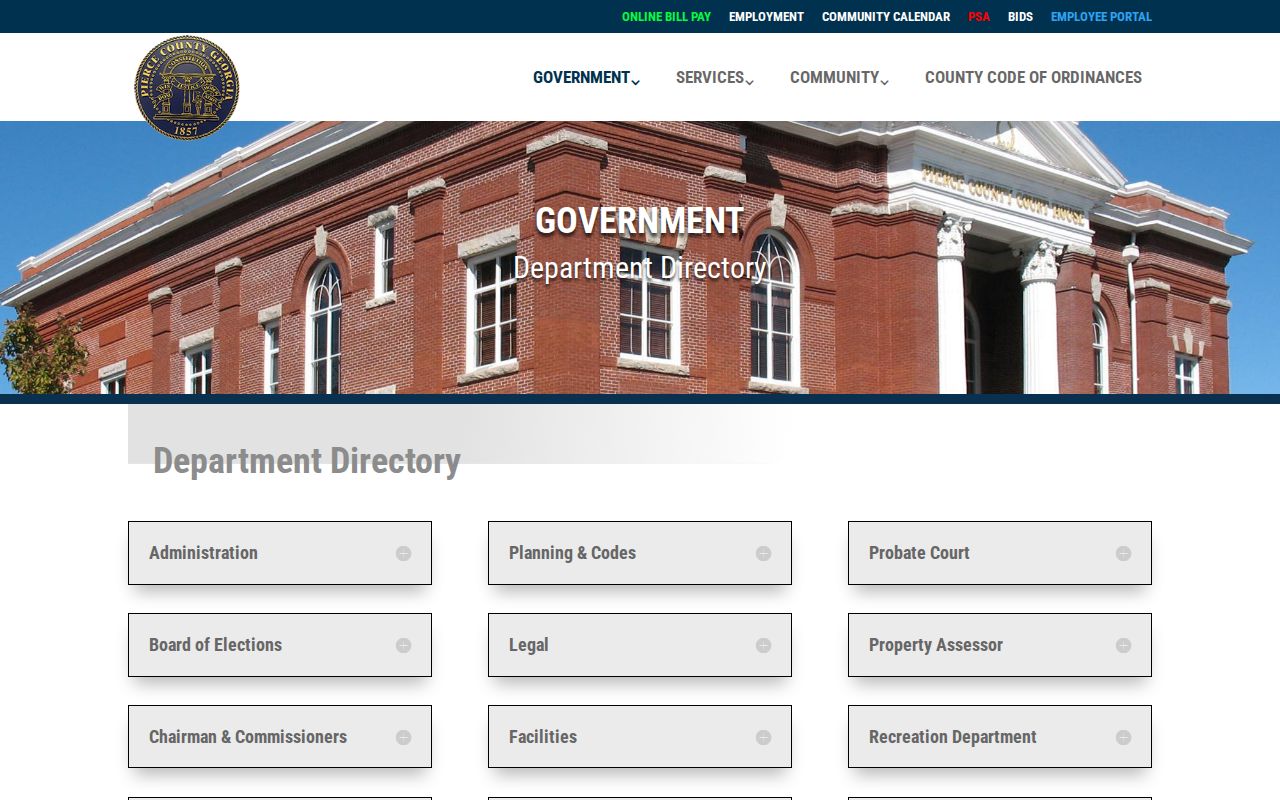 Pierce County service directory for Offerman record fallbacks