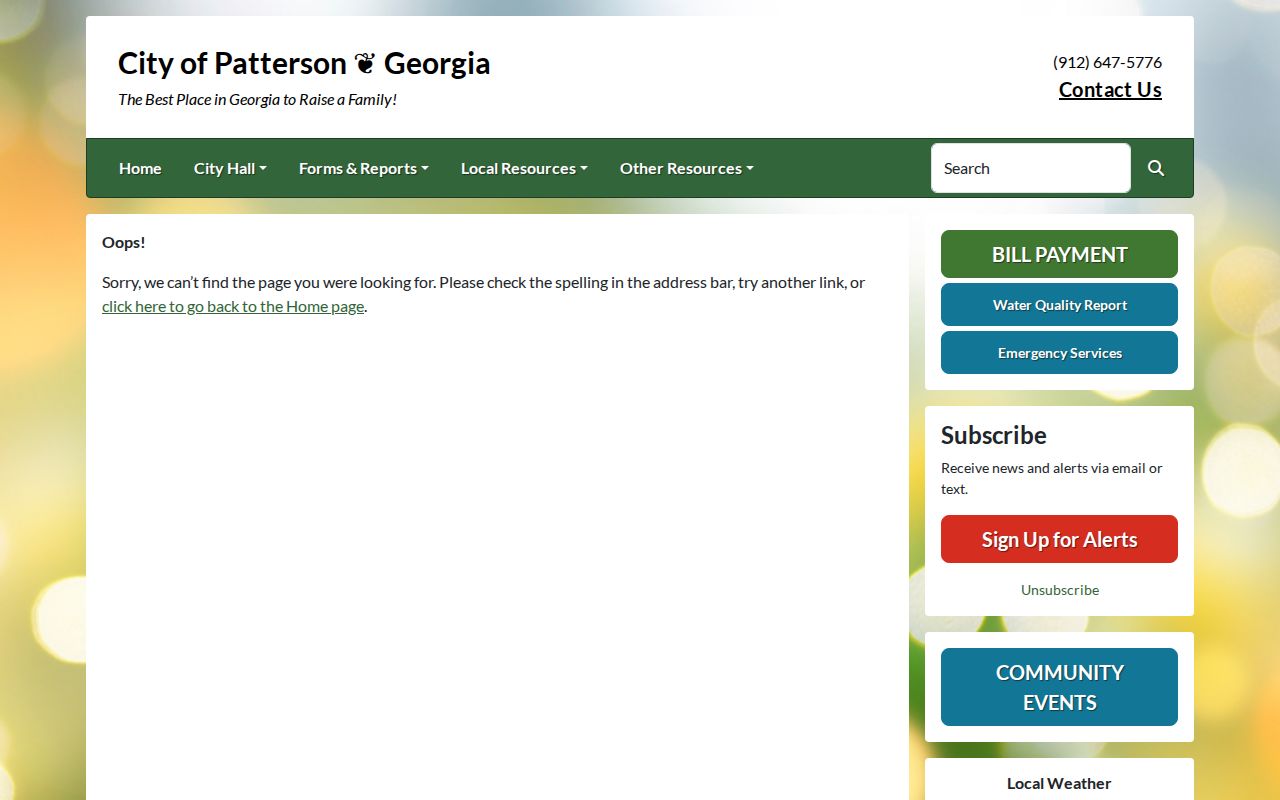 Patterson Municipal Court official information page