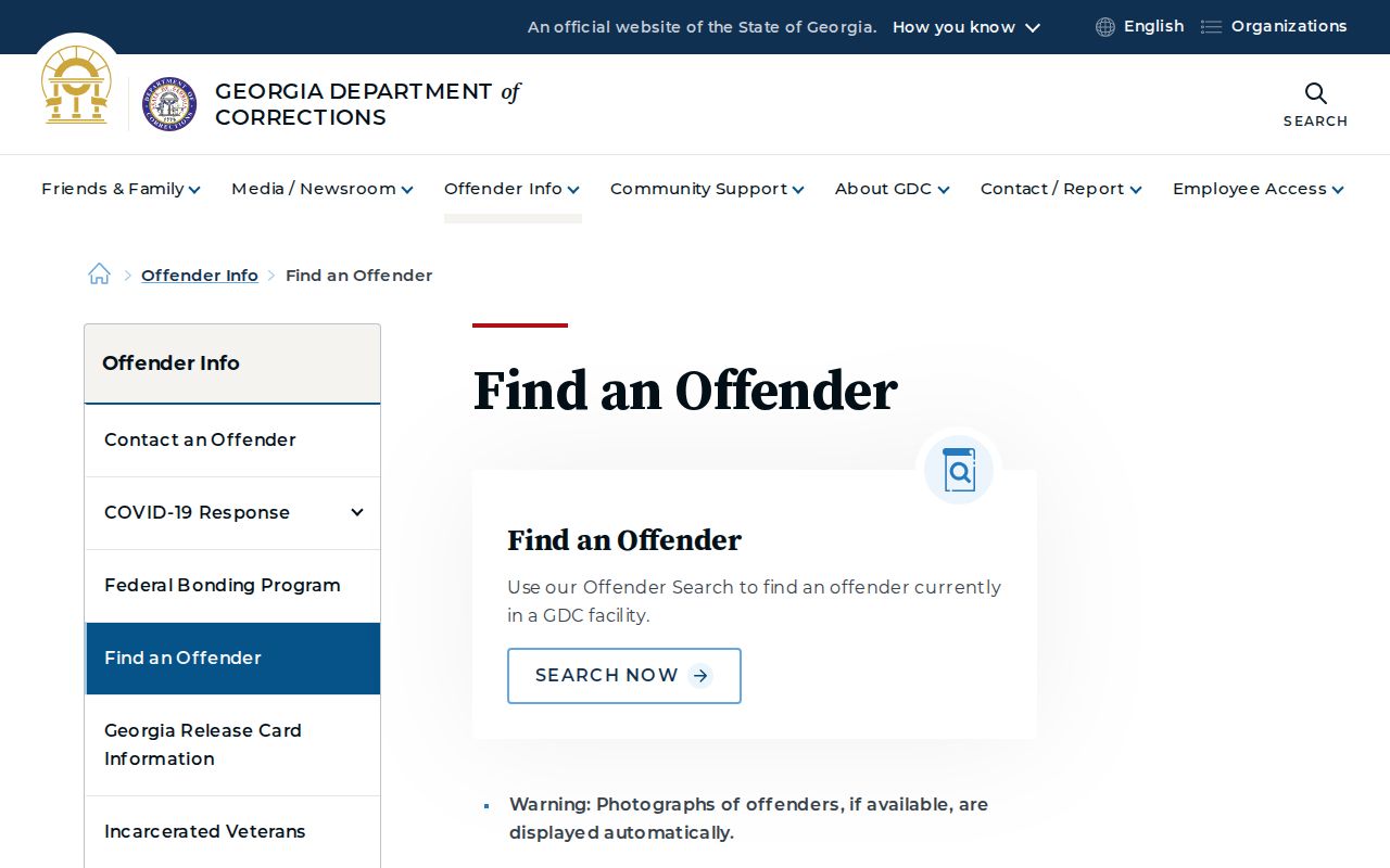 Pierce County arrest history route to GDC offender search