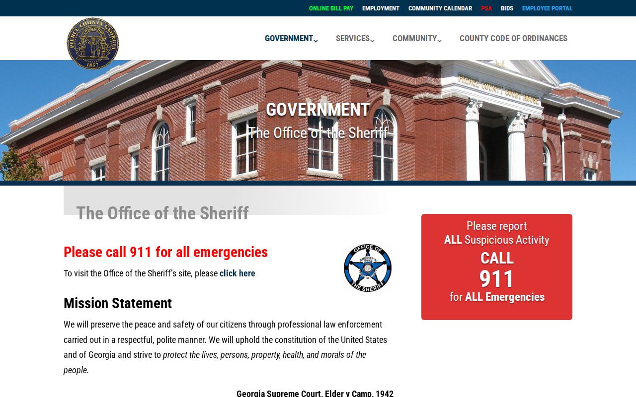 Pierce County arrest history sheriff and jail office page