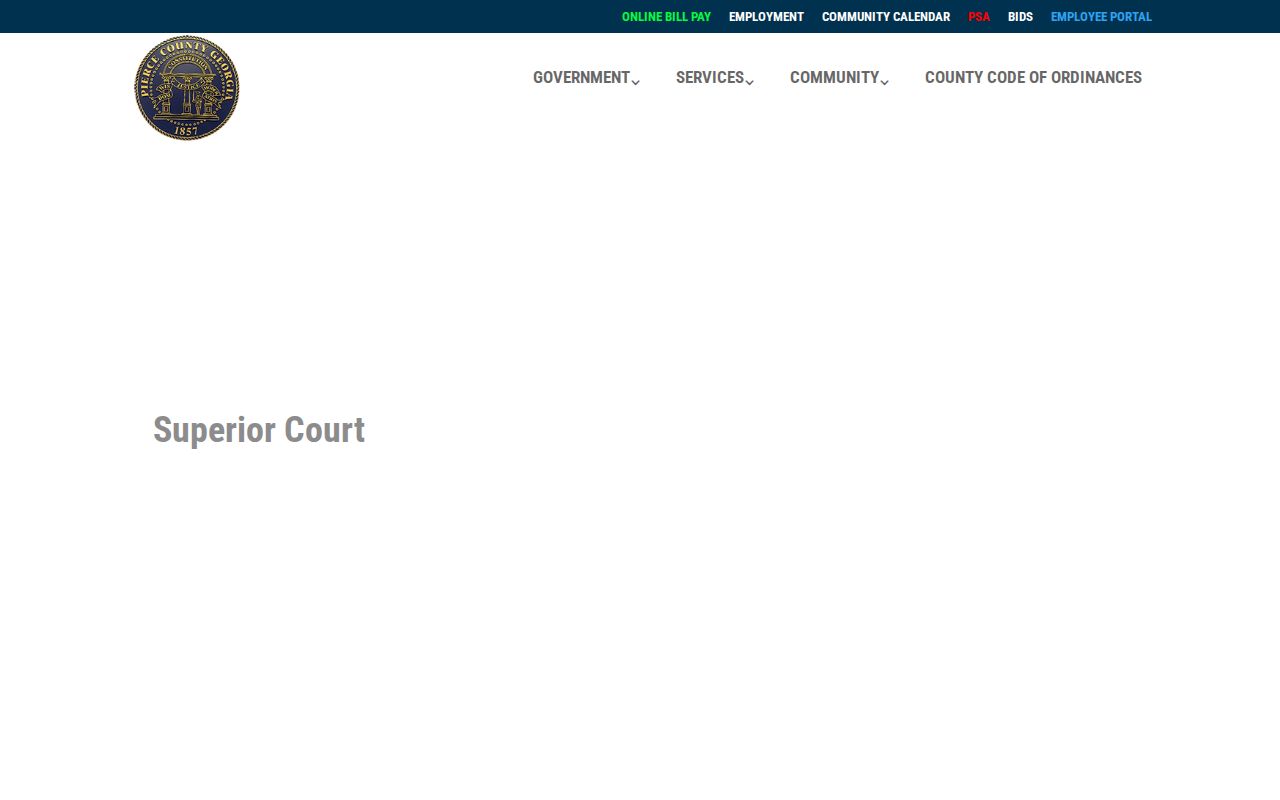 Pierce County criminal court case Superior Court page